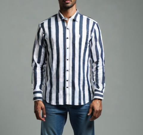 Men’s Striped Long Sleeve Shirt