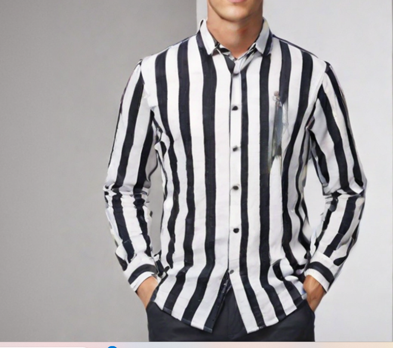 Men’s Striped Long Sleeve Shirt